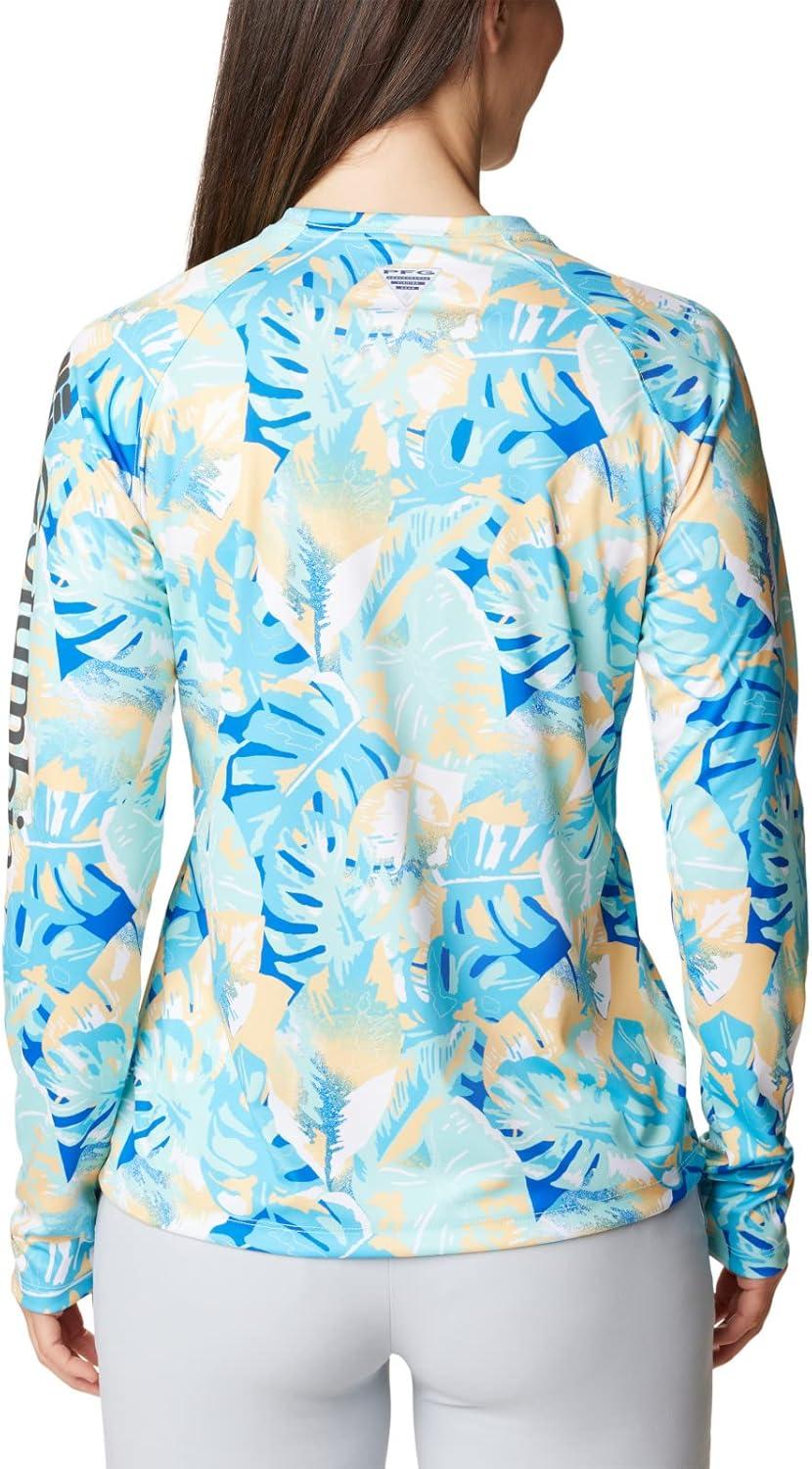 imageColumbia Womens Super Tidal Tee Long SleeveBlue Macaw Philo Palms