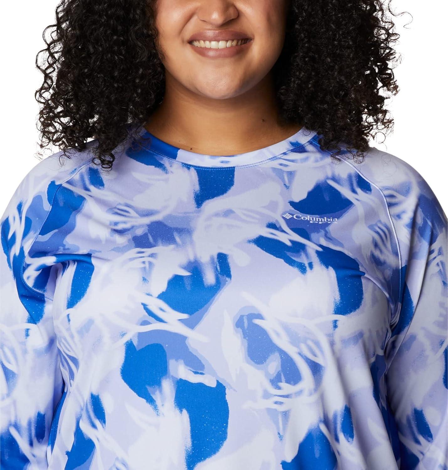 imageColumbia Womens Super Tidal Tee Long SleeveBlue MacawAuroras Print
