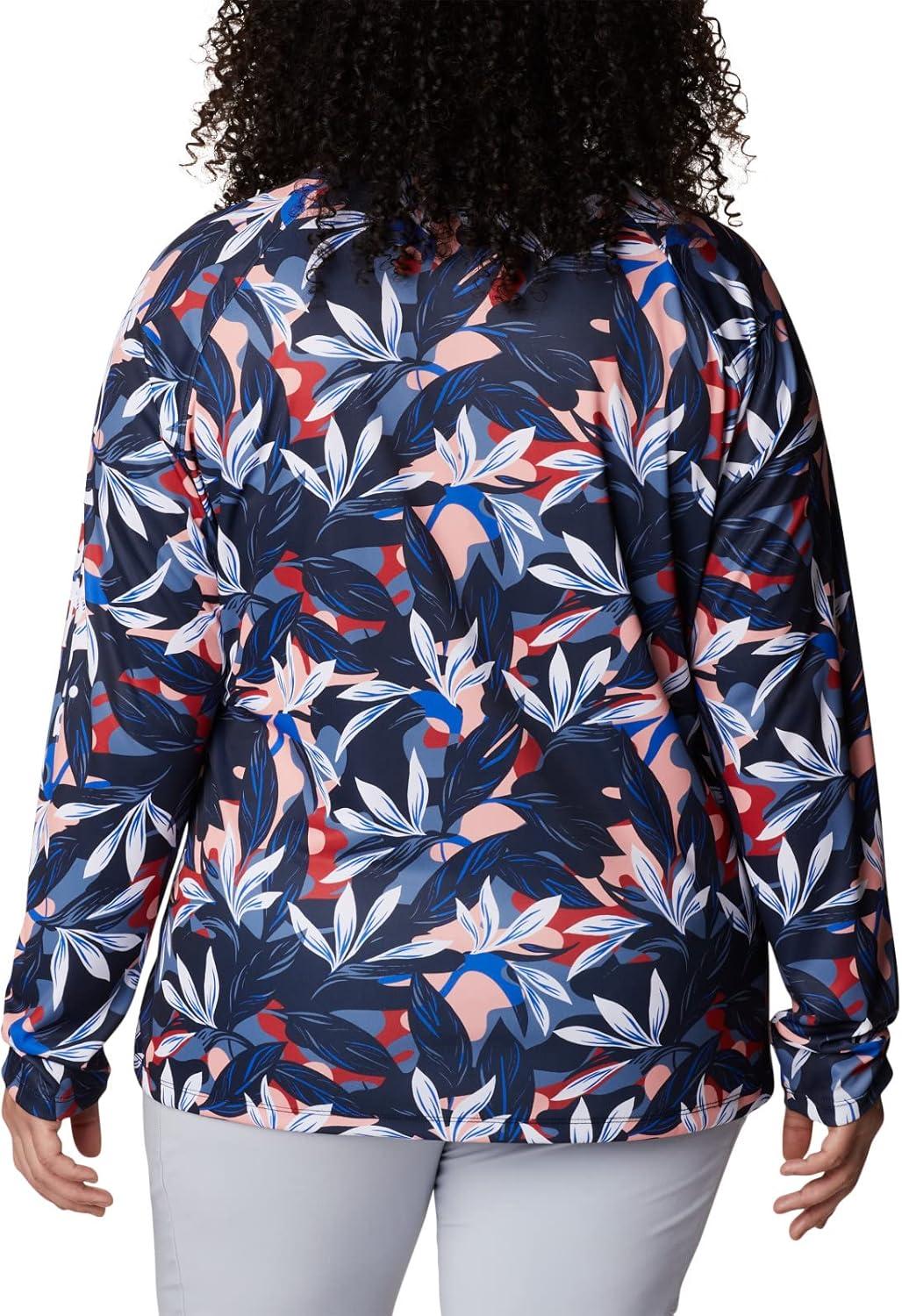 imageColumbia Womens Super Tidal Tee Long SleeveCollegiate Navy Hidden Paradise
