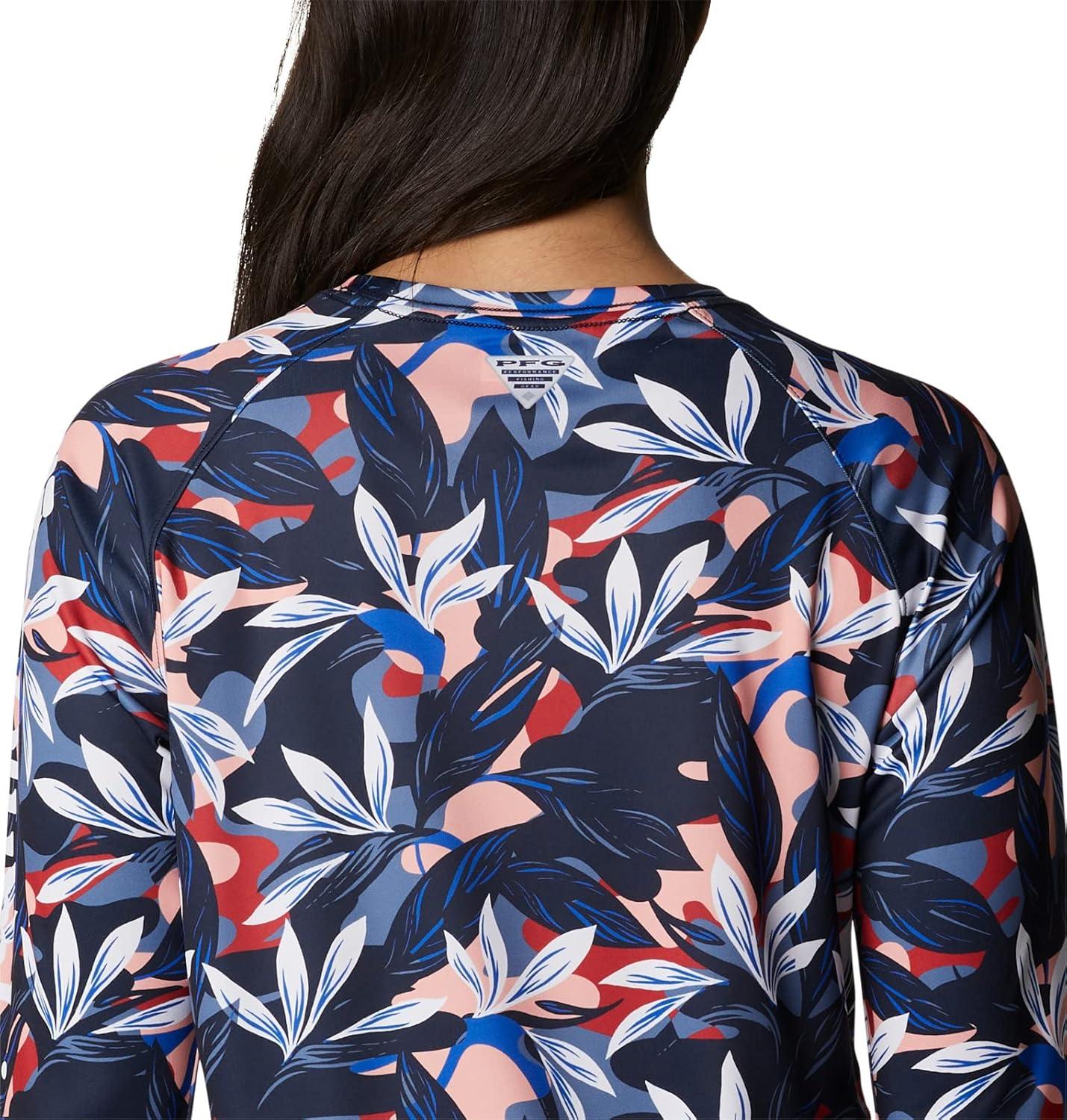 imageColumbia Womens Super Tidal Tee Long SleeveCollegiate Navy Hidden Paradise