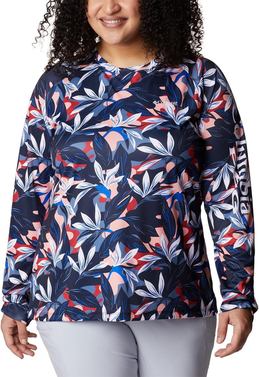 imageColumbia Womens Super Tidal Tee Long SleeveCollegiate Navy Hidden Paradise