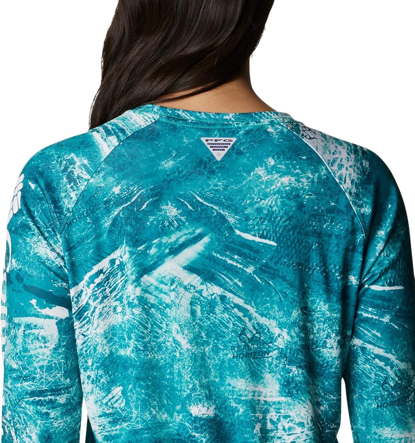 imageColumbia Womens Super Tidal Tee Long SleeveElectric Turquoise Realtree Horizon