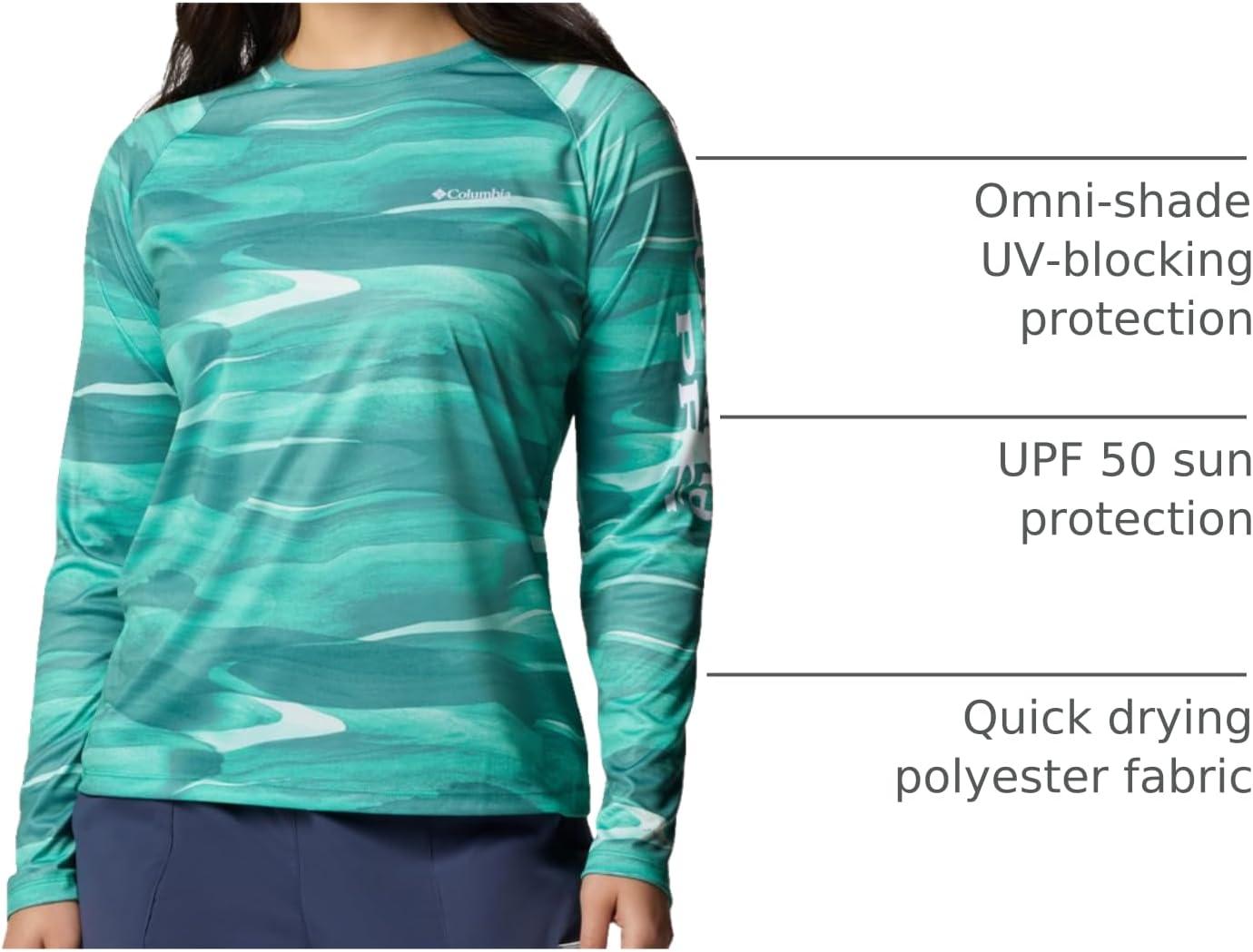 imageColumbia Womens Super Tidal Tee Long SleeveGlaze Green Obsidian