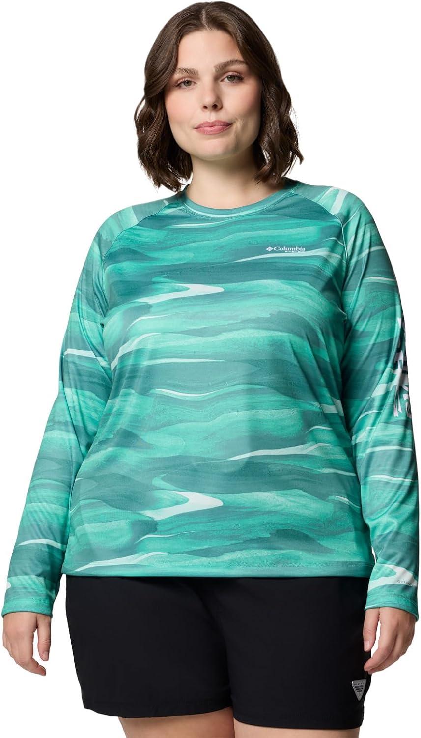 imageColumbia Womens Super Tidal Tee Long SleeveGlaze Green Obsidian