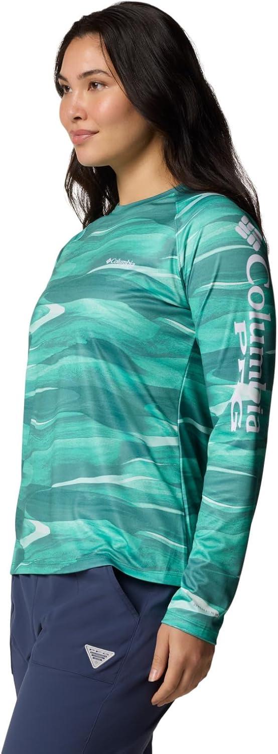 imageColumbia Womens Super Tidal Tee Long SleeveGlaze Green Obsidian