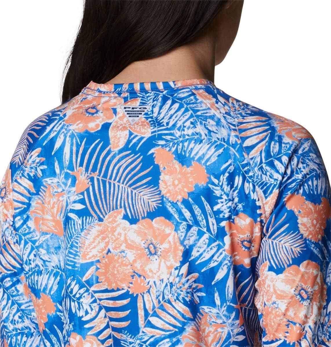 imageColumbia Womens Super Tidal Tee Long SleeveHarbor Blue Batik Floral Print