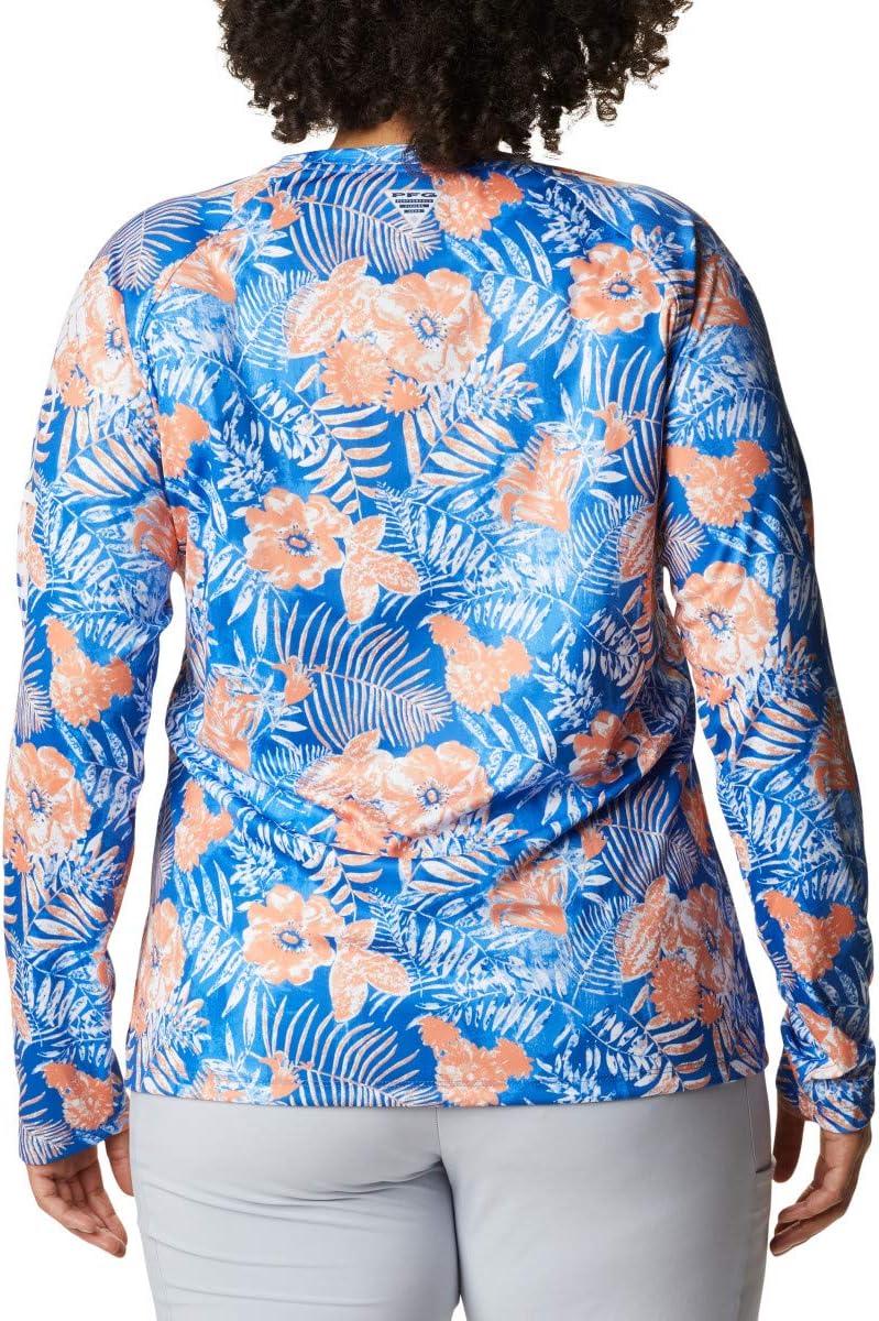 imageColumbia Womens Super Tidal Tee Long SleeveHarbor Blue Batik Floral Print
