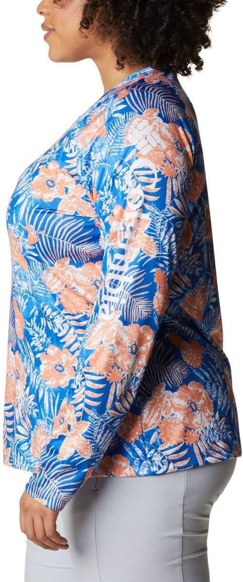 imageColumbia Womens Super Tidal Tee Long SleeveHarbor Blue Batik Floral Print