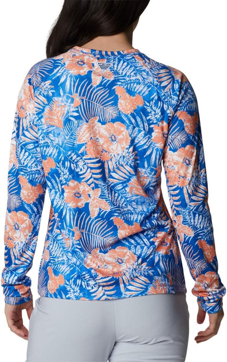 imageColumbia Womens Super Tidal Tee Long SleeveHarbor Blue Batik Floral Print