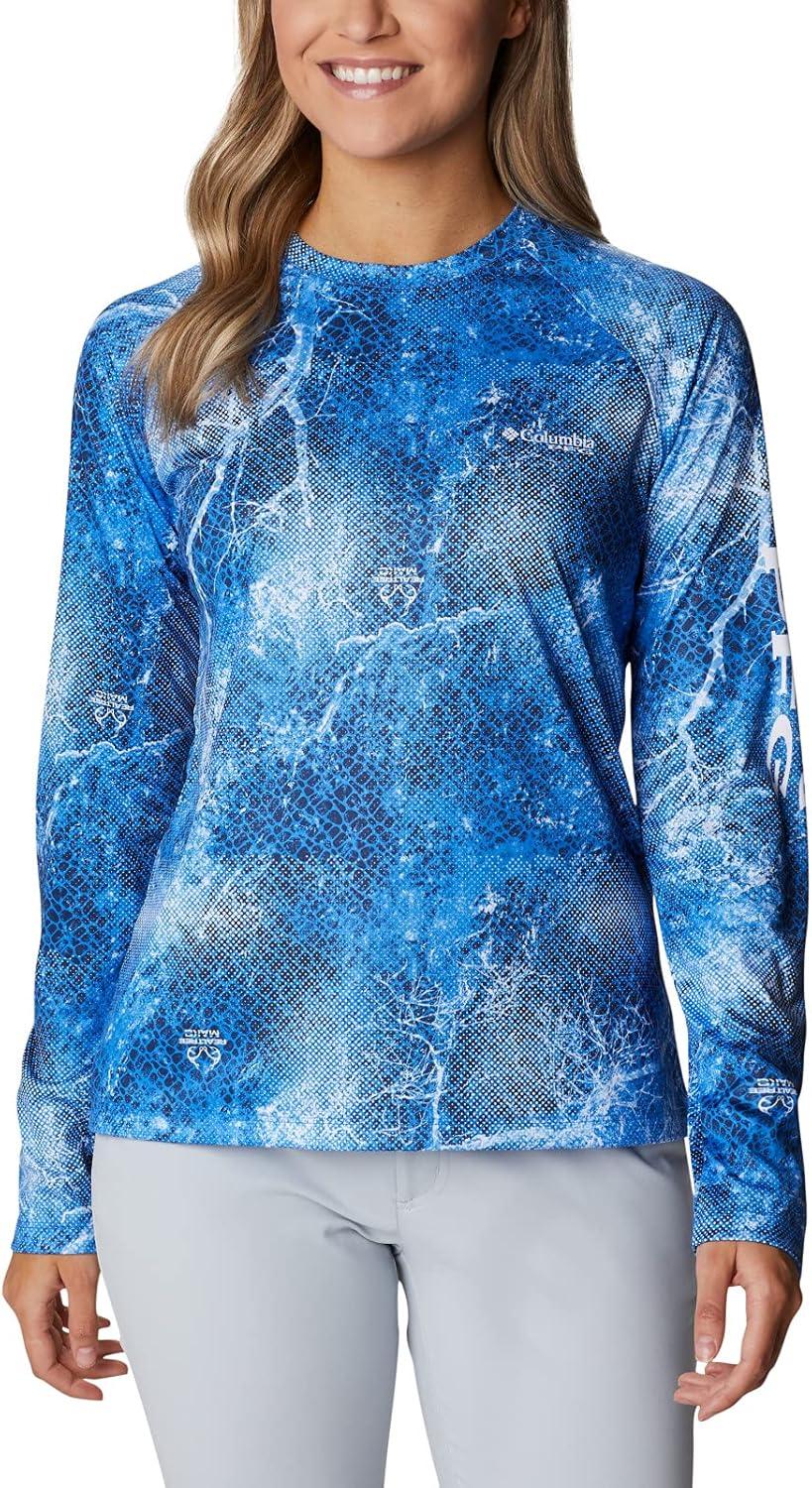 imageColumbia Womens Super Tidal Tee Long SleeveHarbor Blue Realtree Mako
