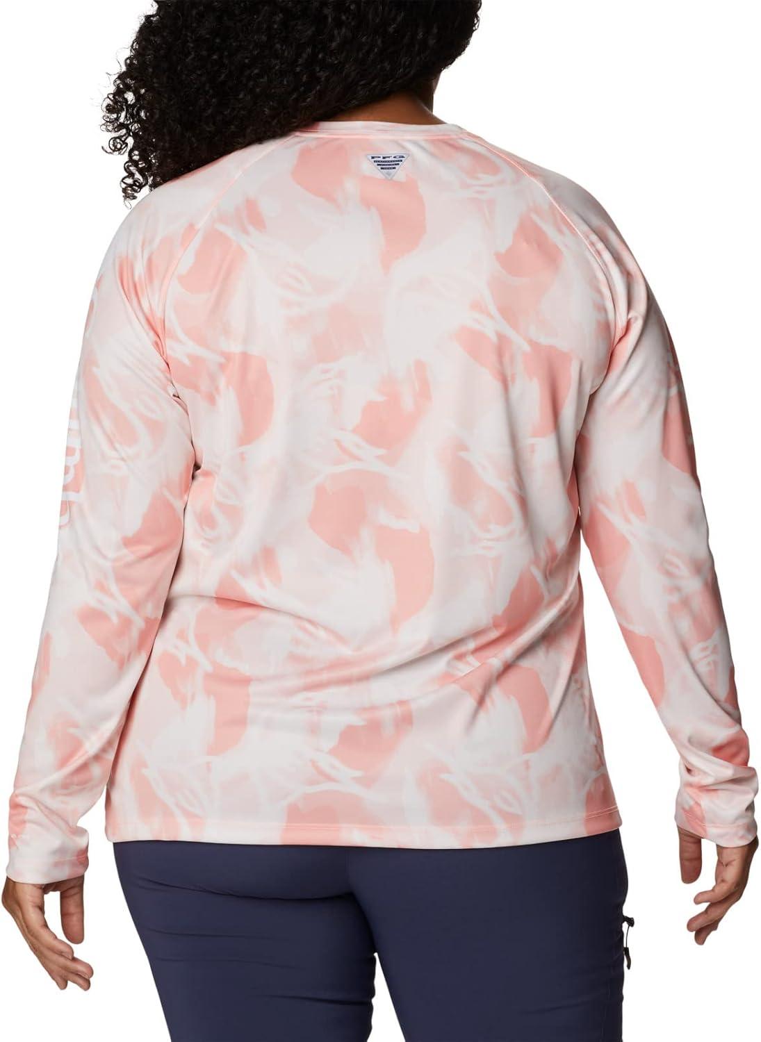 imageColumbia Womens Super Tidal Tee Long SleeveTiki PinkAuroras Print