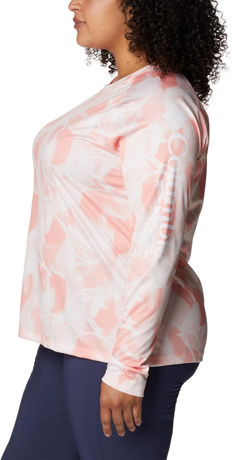 imageColumbia Womens Super Tidal Tee Long SleeveTiki PinkAuroras Print