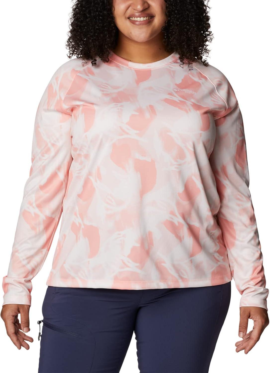 imageColumbia Womens Super Tidal Tee Long SleeveTiki PinkAuroras Print
