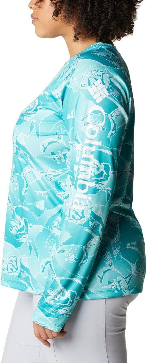 imageColumbia Womens Super Tidal Tee Long SleeveTropic Water Fish Frenzy Print