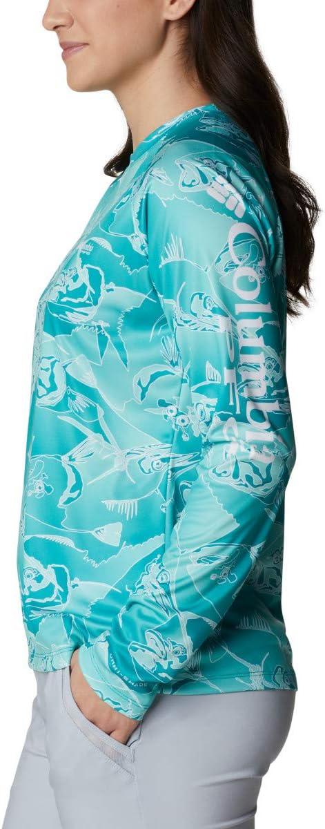 imageColumbia Womens Super Tidal Tee Long SleeveTropic Water Fish Frenzy Print