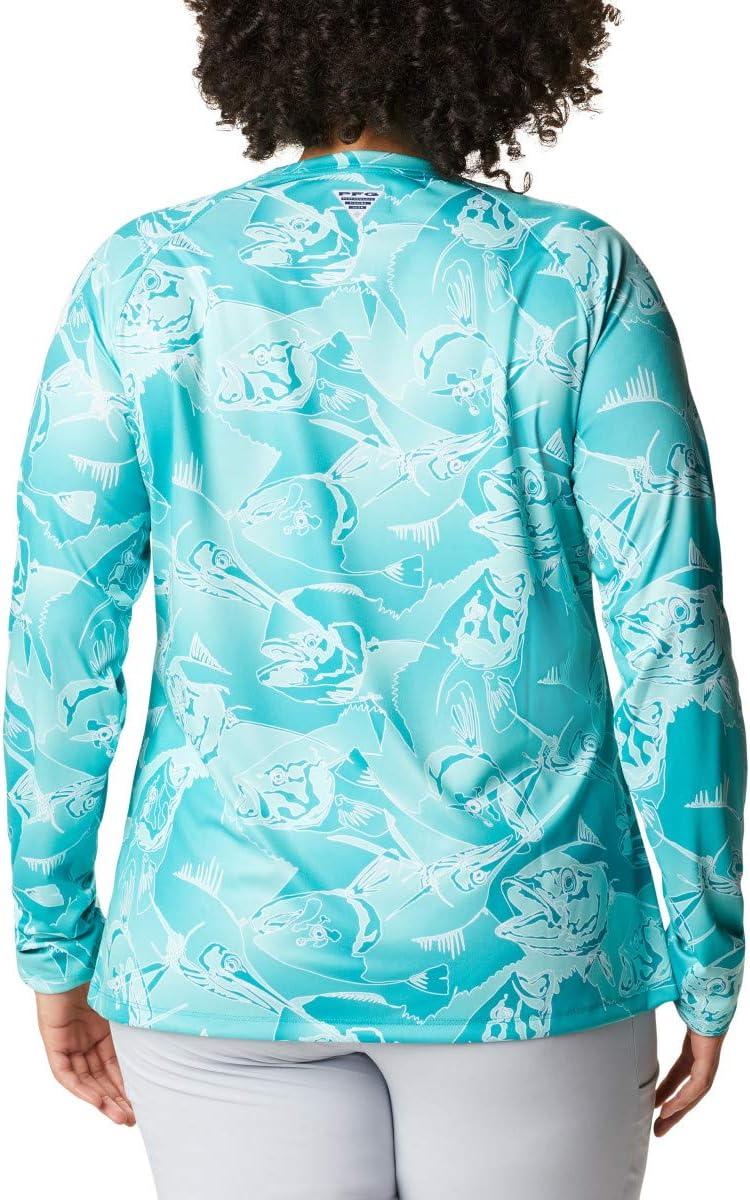 imageColumbia Womens Super Tidal Tee Long SleeveTropic Water Fish Frenzy Print