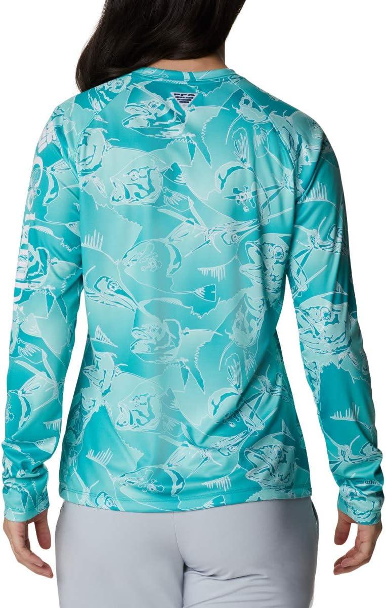 imageColumbia Womens Super Tidal Tee Long SleeveTropic Water Fish Frenzy Print