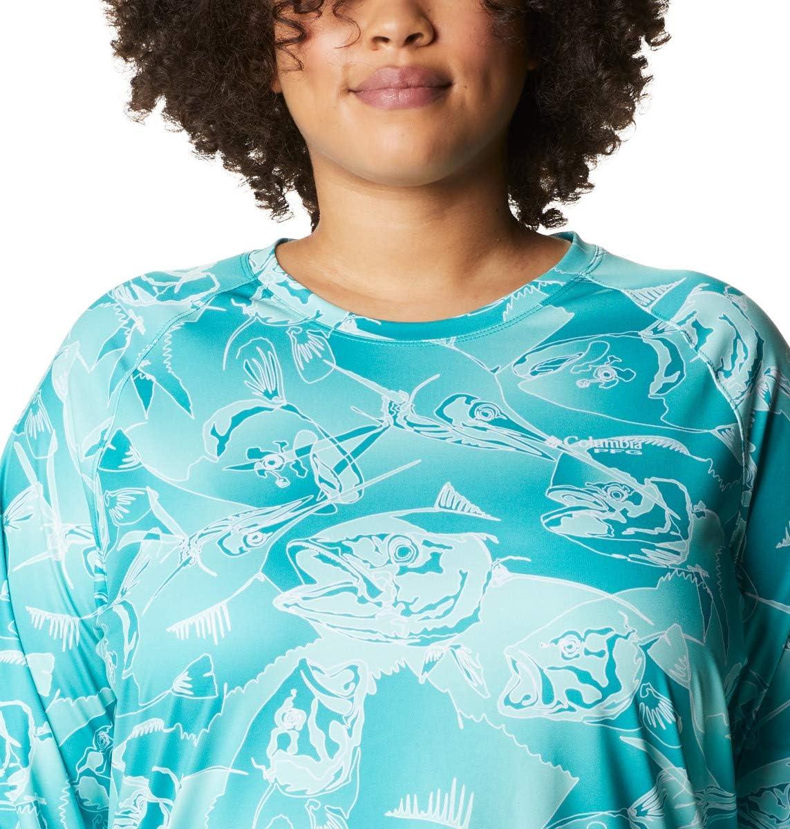 imageColumbia Womens Super Tidal Tee Long SleeveTropic Water Fish Frenzy Print