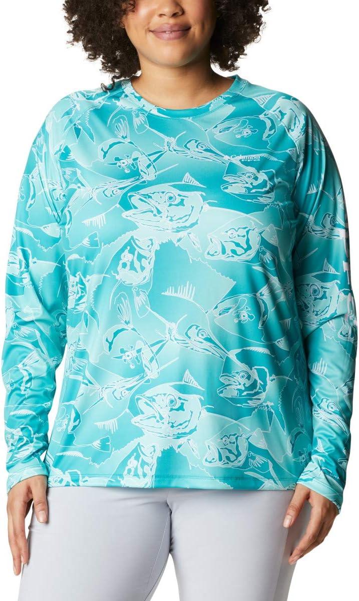 imageColumbia Womens Super Tidal Tee Long SleeveTropic Water Fish Frenzy Print