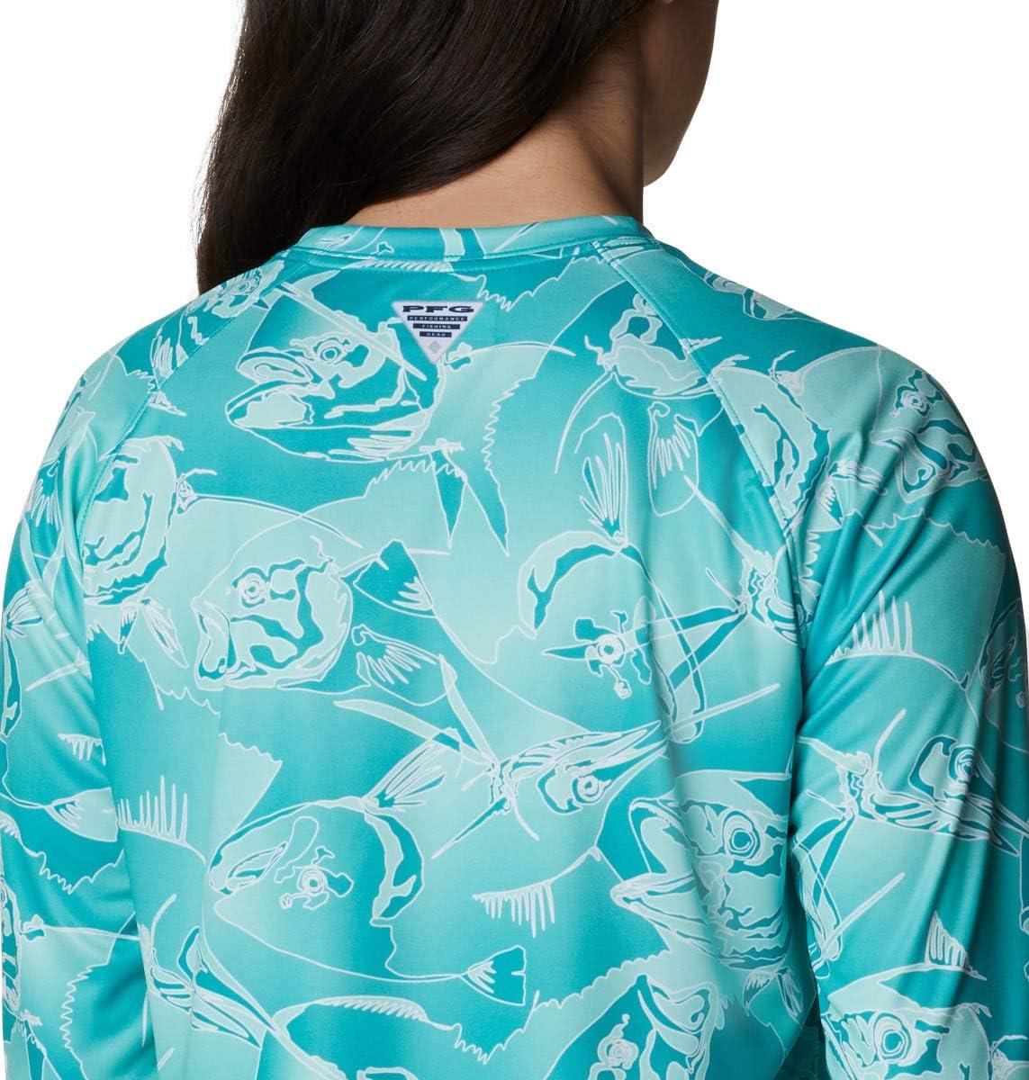 imageColumbia Womens Super Tidal Tee Long SleeveTropic Water Fish Frenzy Print