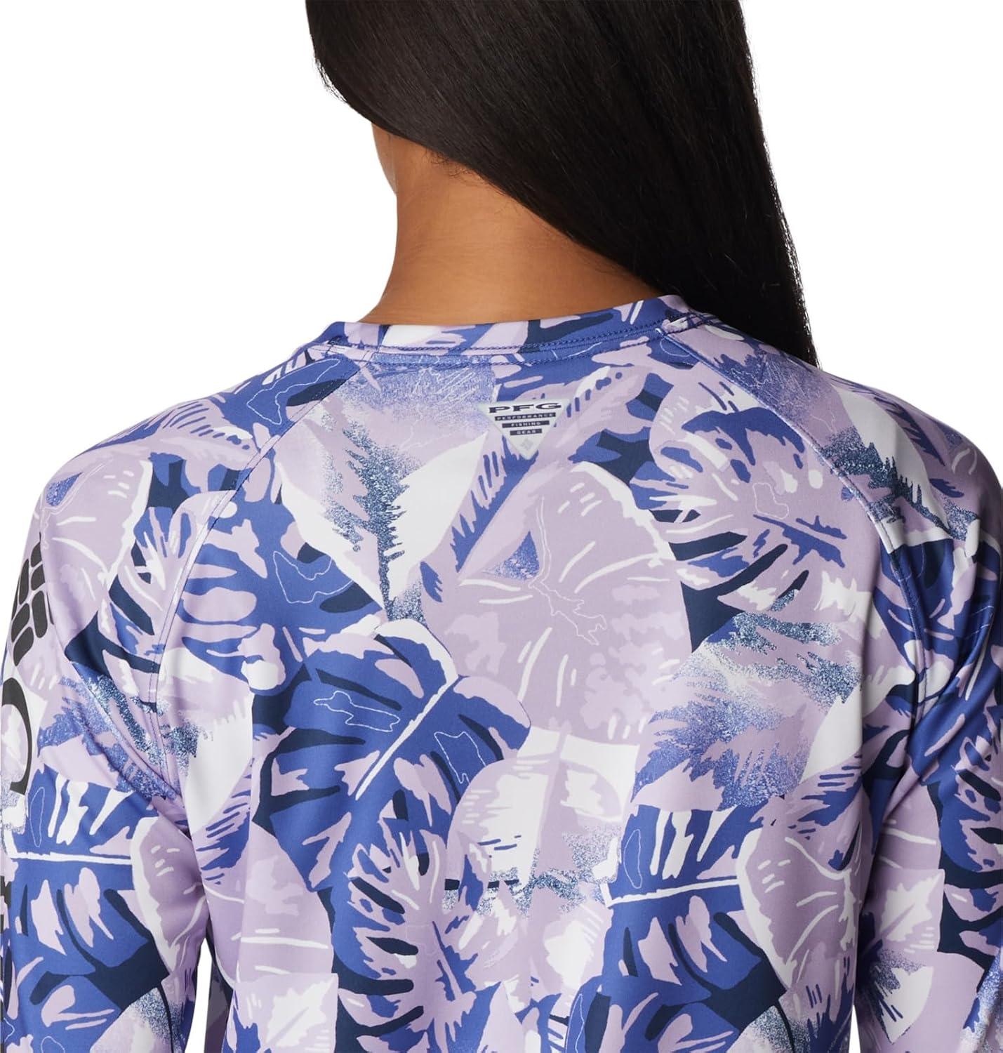 imageColumbia Womens Super Tidal Tee Long SleeveViolet Sea Philo Palms