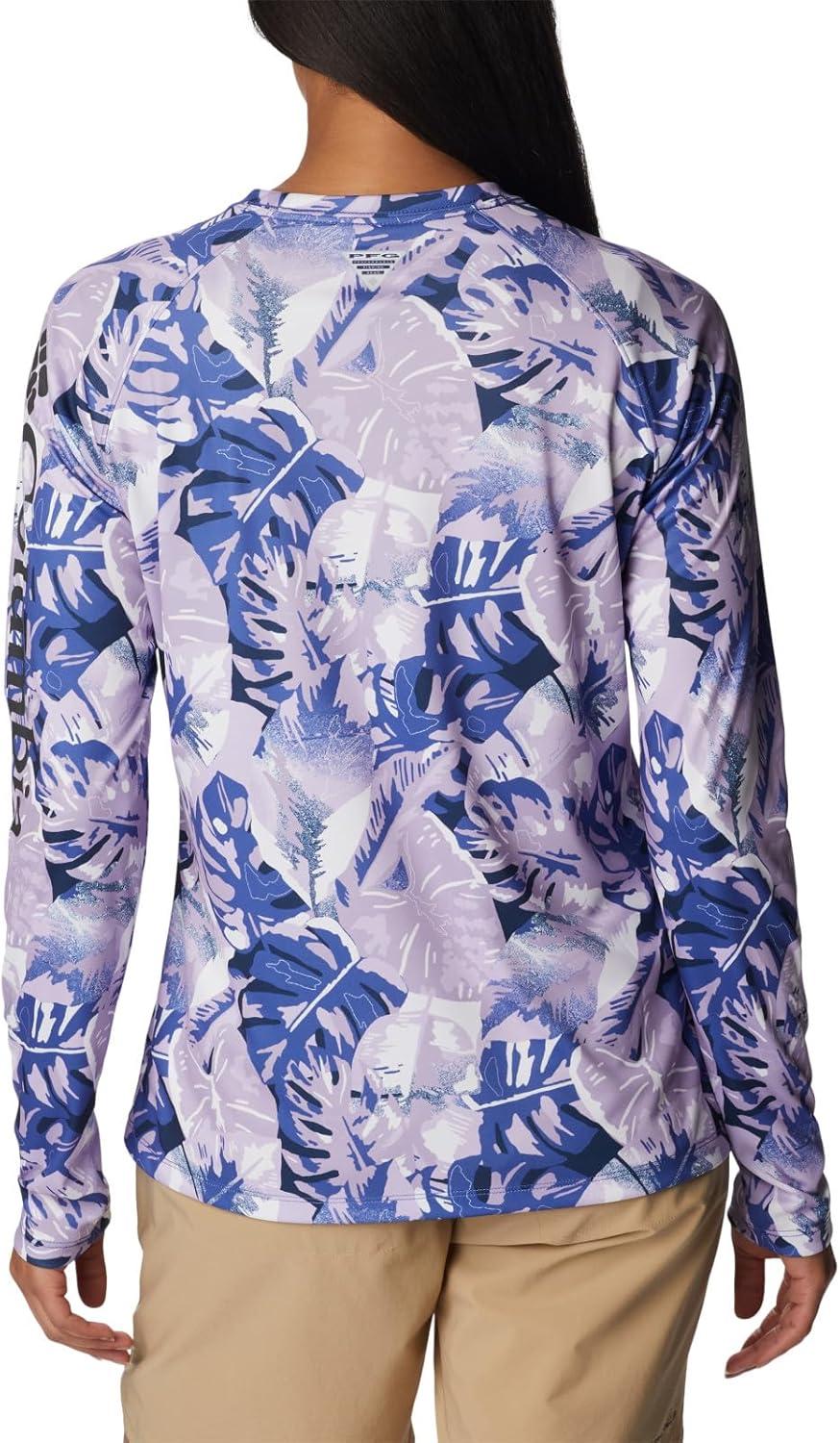 imageColumbia Womens Super Tidal Tee Long SleeveViolet Sea Philo Palms