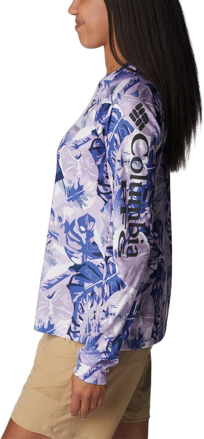 imageColumbia Womens Super Tidal Tee Long SleeveViolet Sea Philo Palms