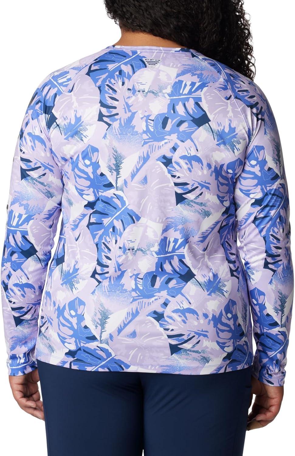 imageColumbia Womens Super Tidal Tee Long SleeveViolet Sea Philo Palms
