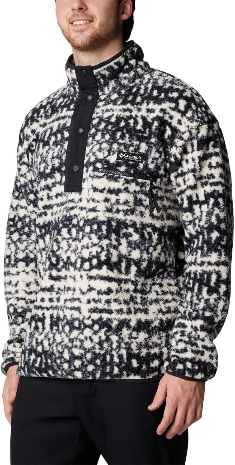 imageColumbia mens Helvetia Ii Printed Half Snap FleeceBlack Stippled Stripe