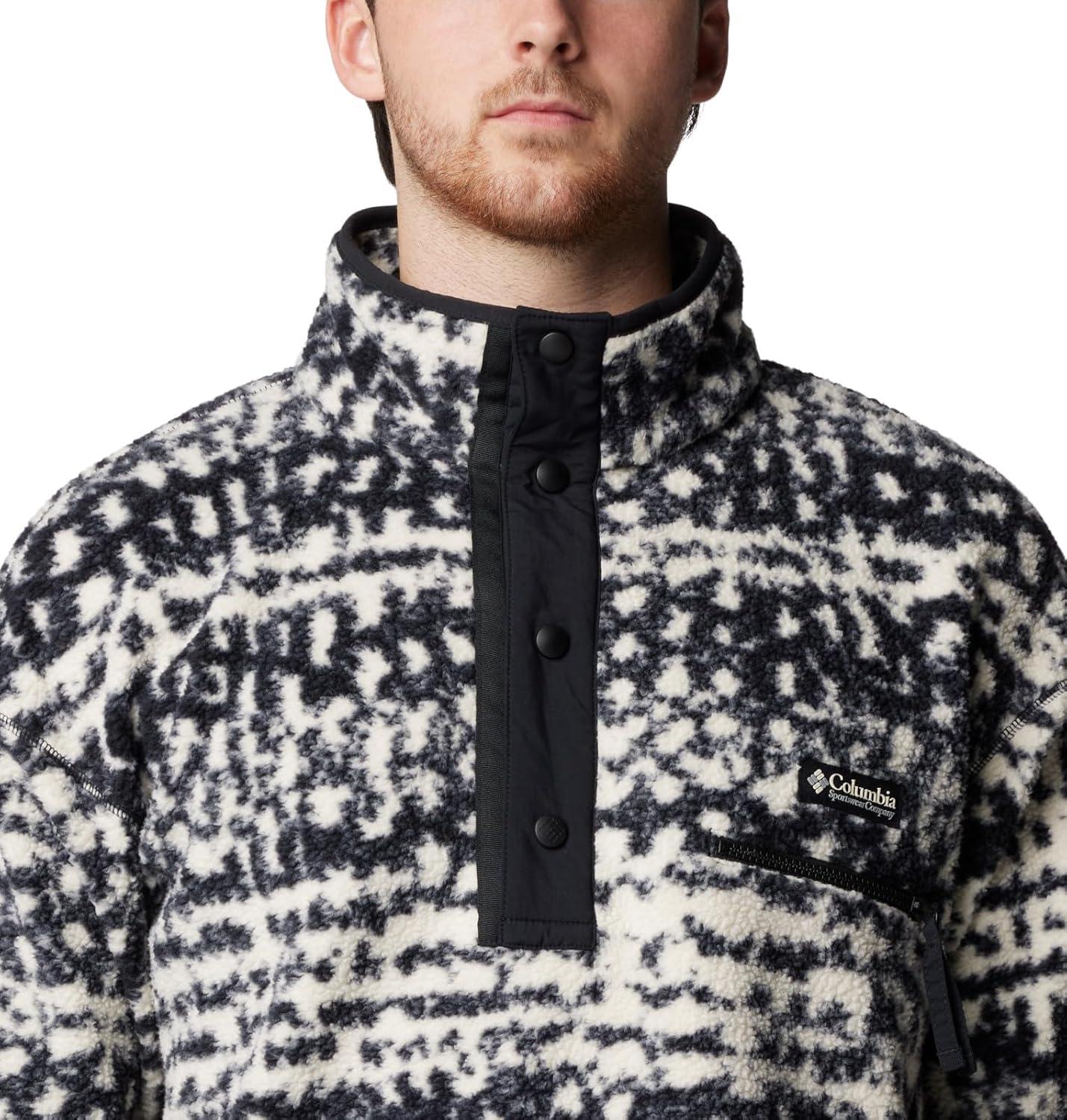 imageColumbia mens Helvetia Ii Printed Half Snap FleeceBlack Stippled Stripe