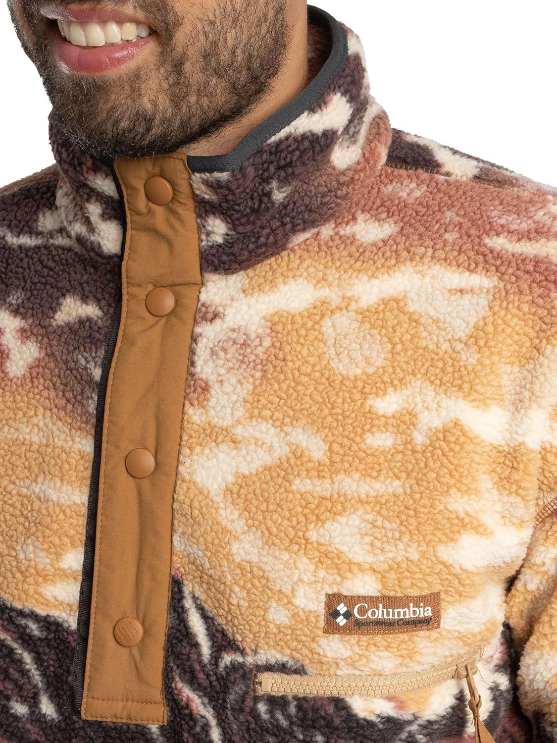 imageColumbia mens Helvetia Ii Printed Half Snap FleeceCamel Brown Sisters