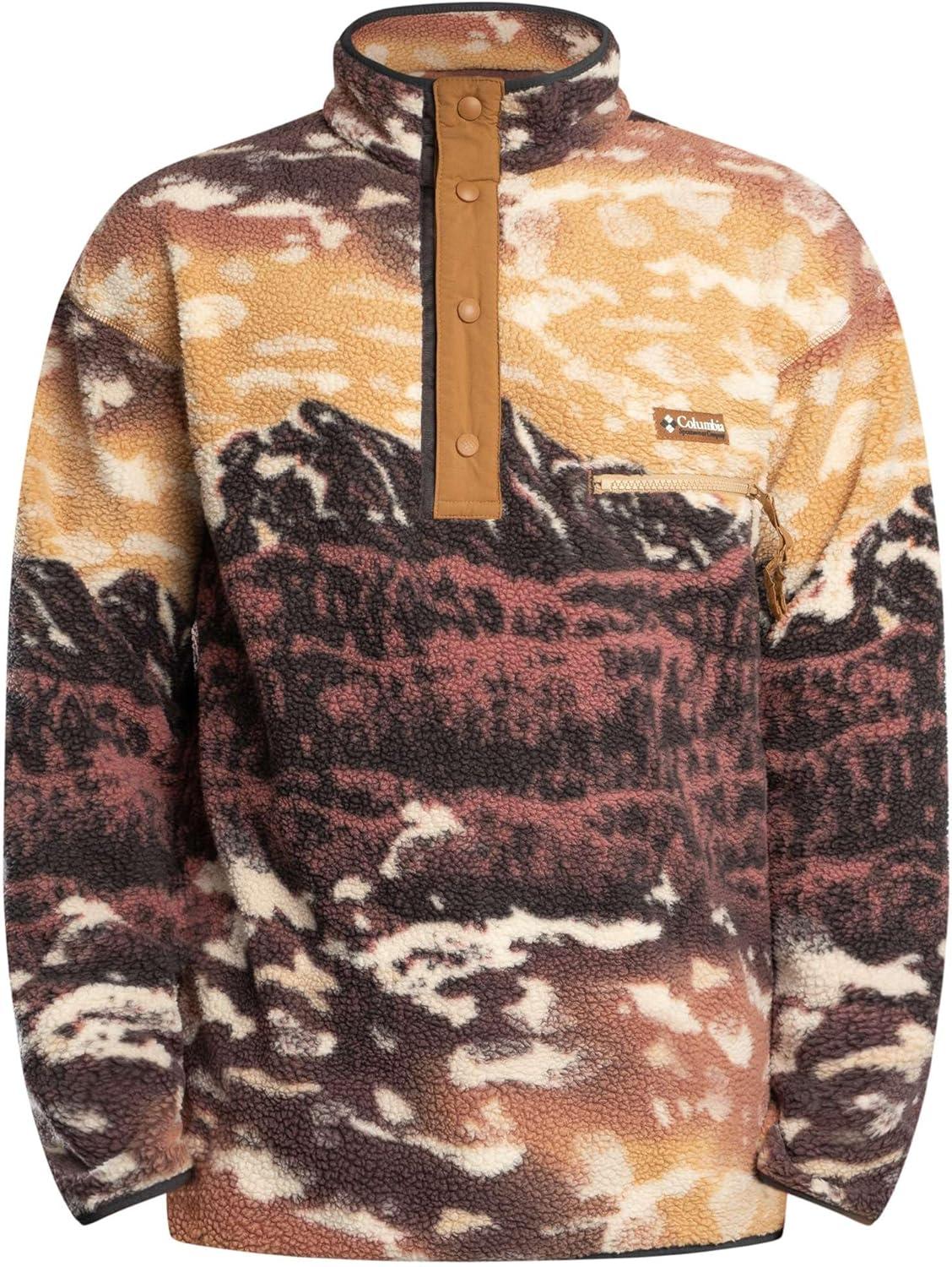 imageColumbia mens Helvetia Ii Printed Half Snap FleeceCamel Brown Sisters