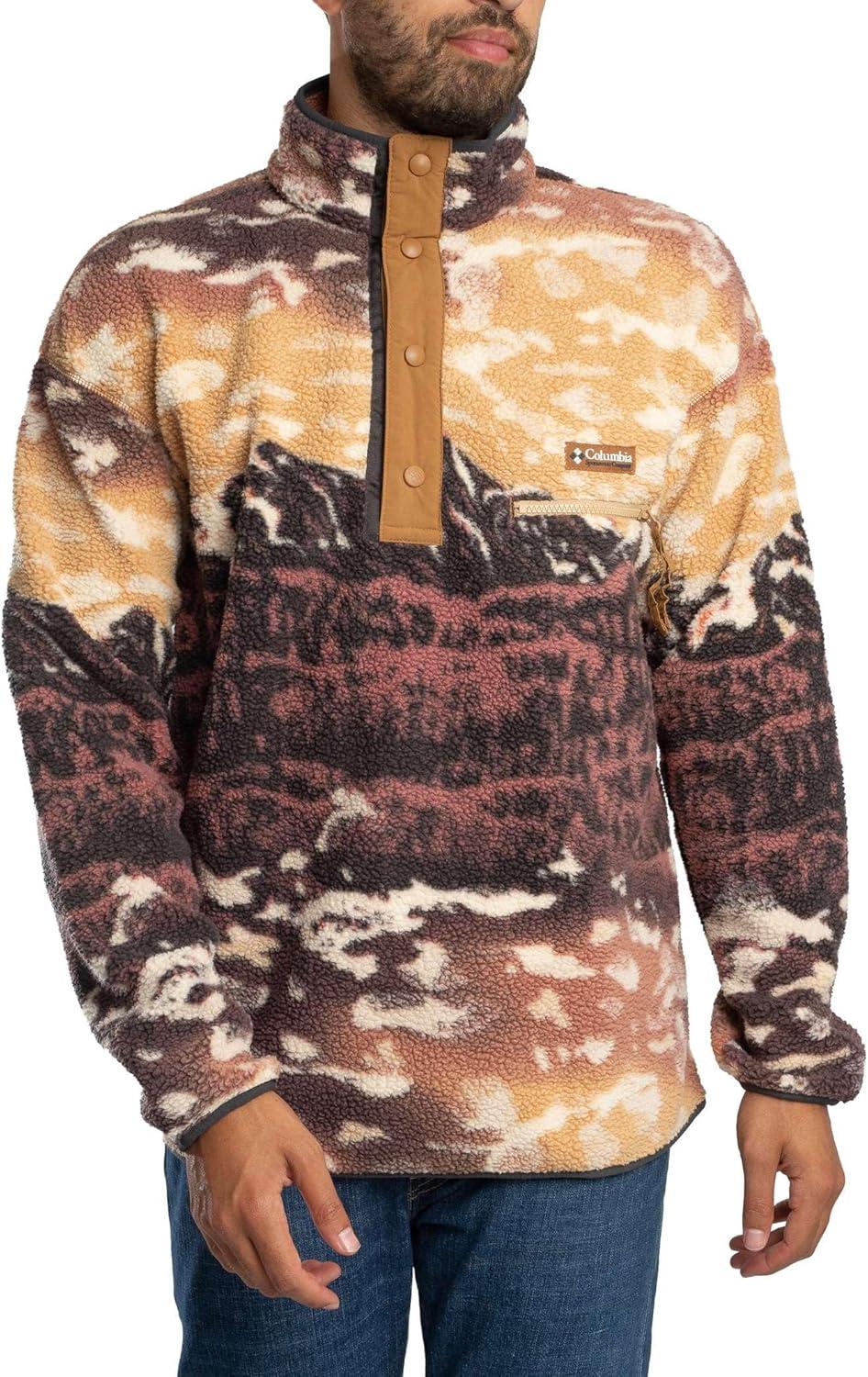 imageColumbia mens Helvetia Ii Printed Half Snap FleeceCamel Brown Sisters