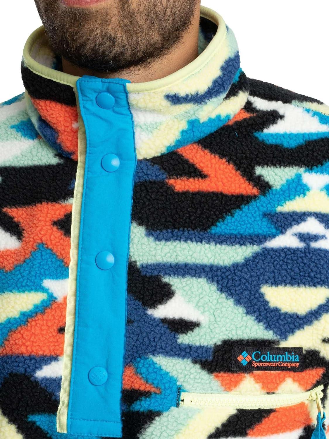imageColumbia mens Helvetia Ii Printed Half Snap FleeceCompass Blue Reflections