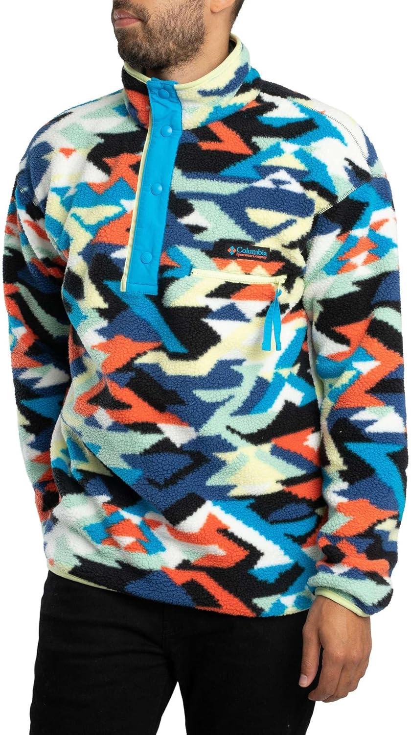 imageColumbia mens Helvetia Ii Printed Half Snap FleeceCompass Blue Reflections