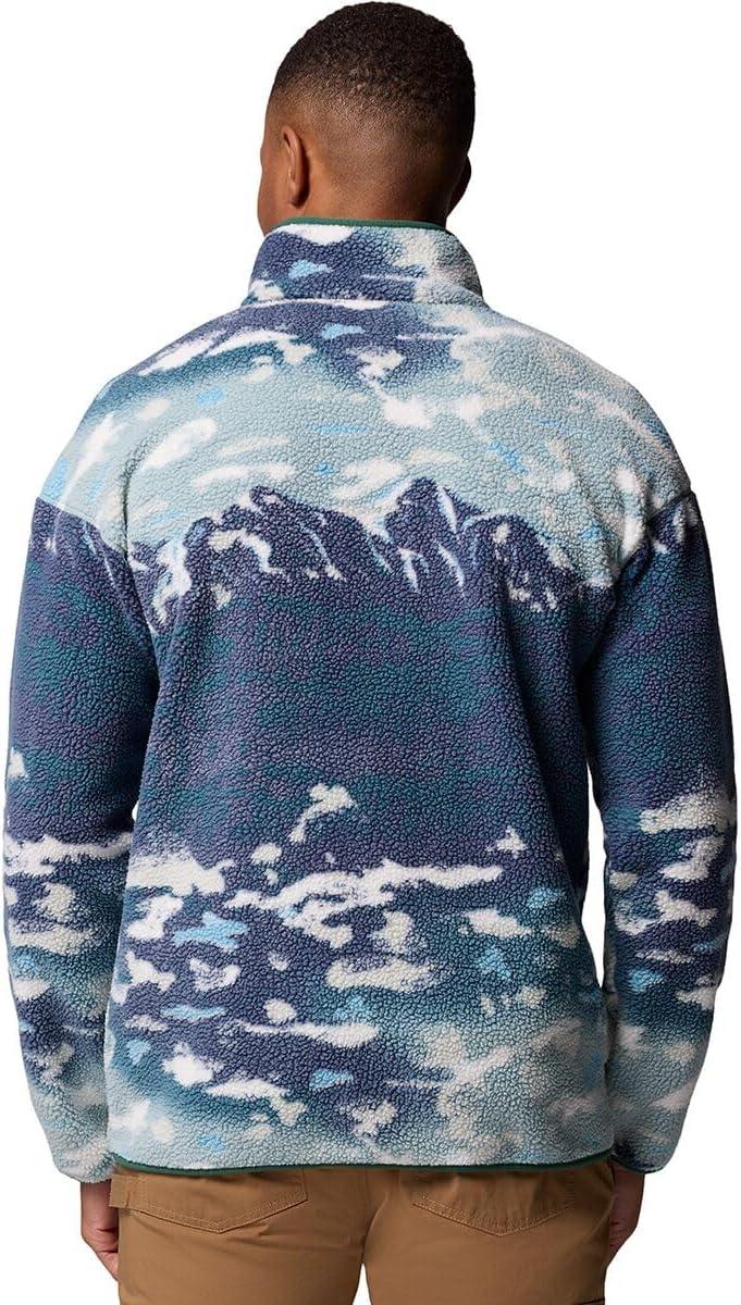 imageColumbia mens Helvetia Ii Printed Half Snap FleeceCrushed Blue Sisters