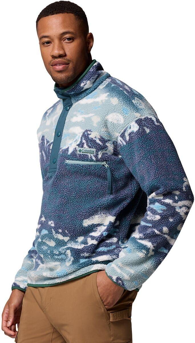 imageColumbia mens Helvetia Ii Printed Half Snap FleeceCrushed Blue Sisters