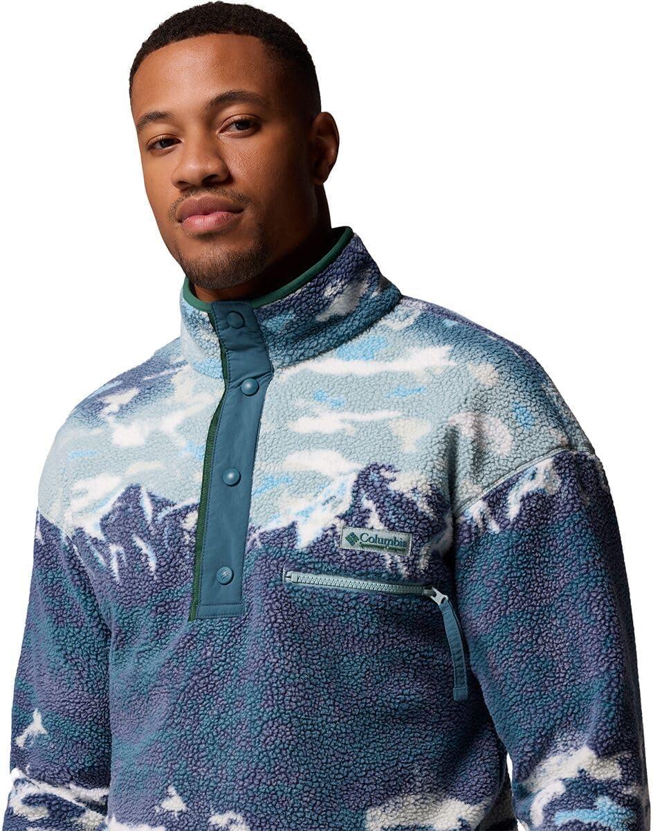 imageColumbia mens Helvetia Ii Printed Half Snap FleeceCrushed Blue Sisters