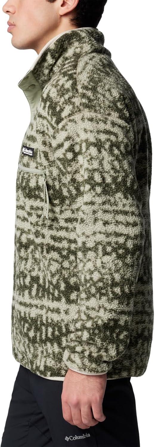 imageColumbia mens Helvetia Ii Printed Half Snap FleeceGreenscape Stippled Stripe
