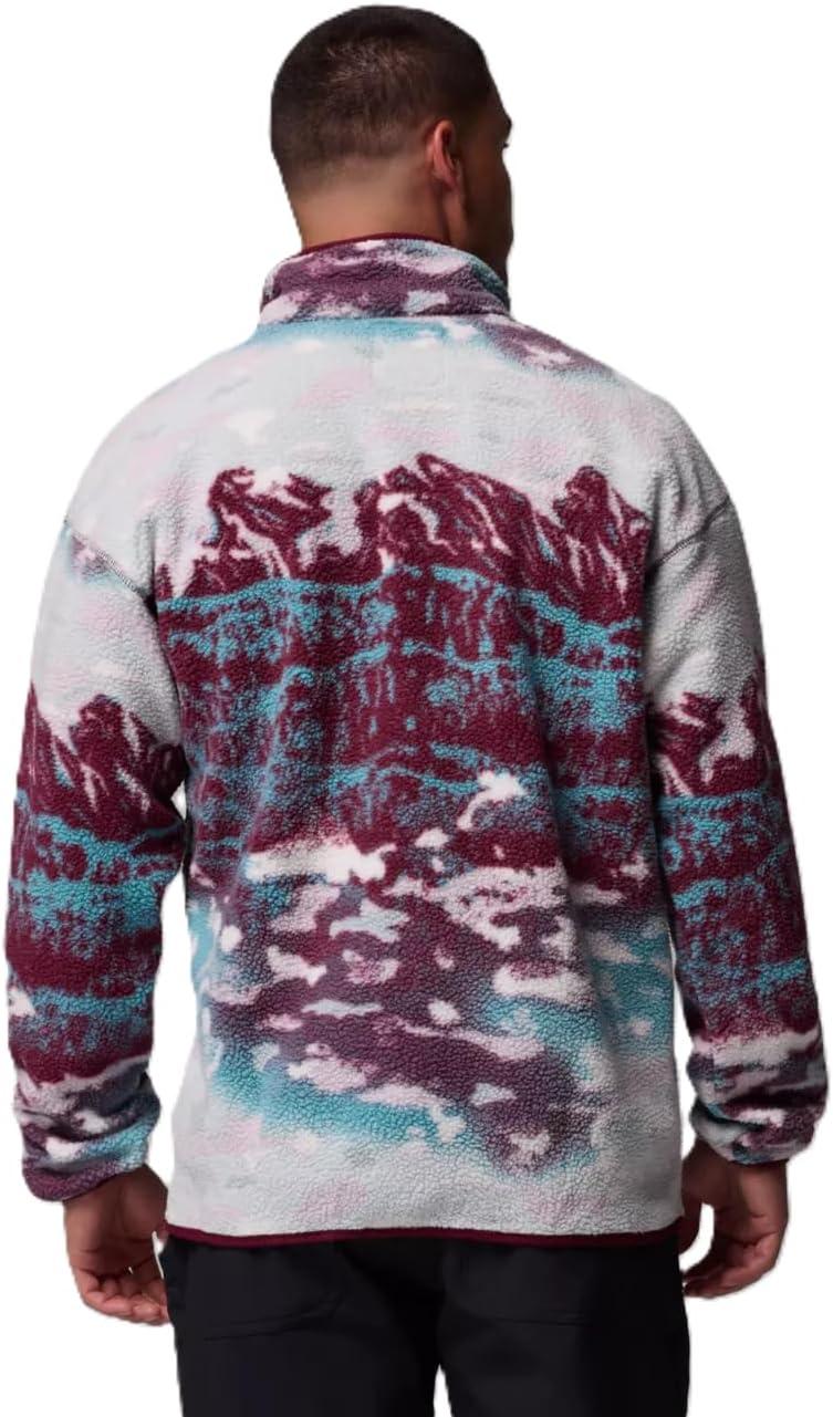 imageColumbia mens Helvetia Ii Printed Half Snap FleeceRich Wine Sisters