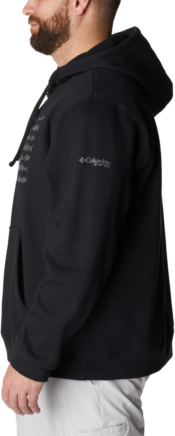 imageColumbia mens Pfg Fish Flag II HoodieBlackGraphite Usa