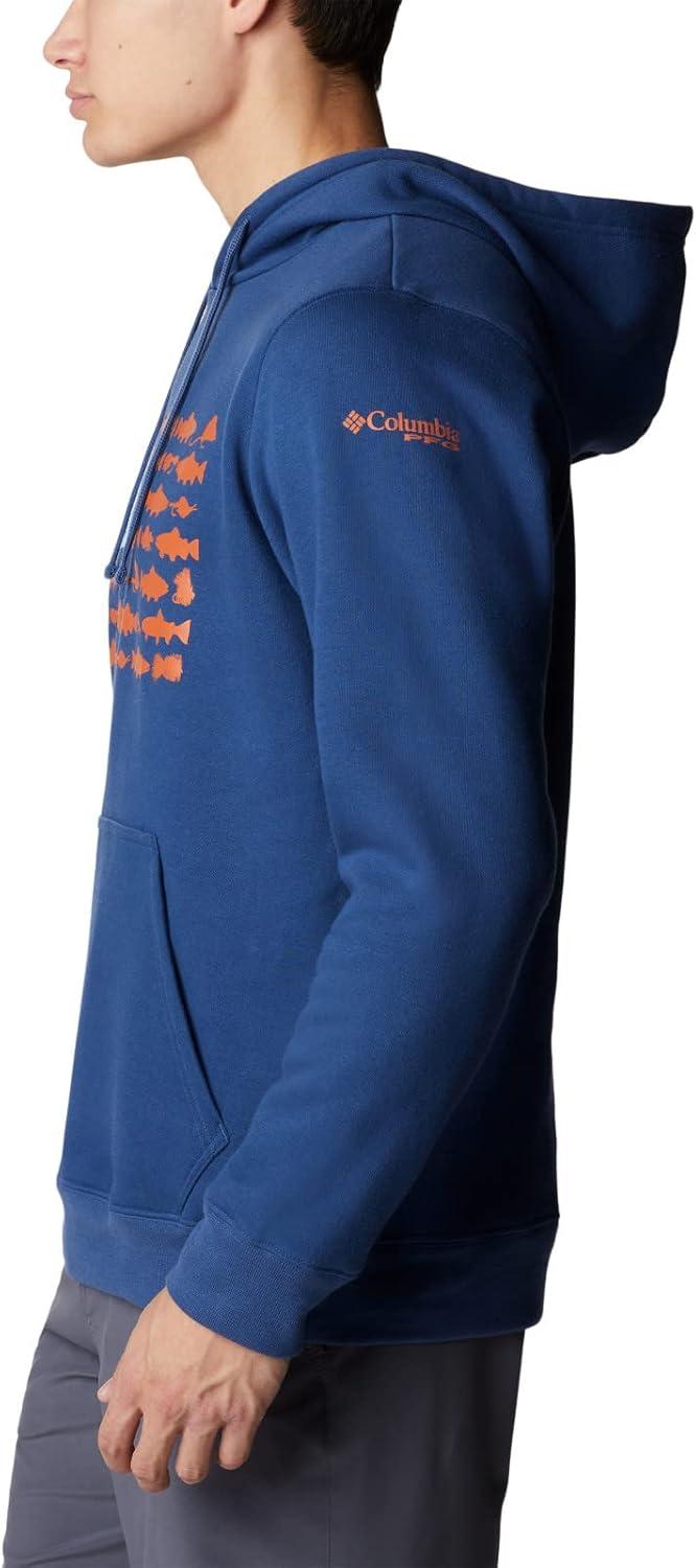 imageColumbia mens Pfg Fish Flag II HoodieCarbonIsland Orange Trout Flies