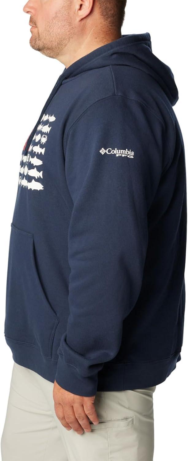 imageColumbia mens Pfg Fish Flag II HoodieCollegiate NavyWhite Alaska Fish