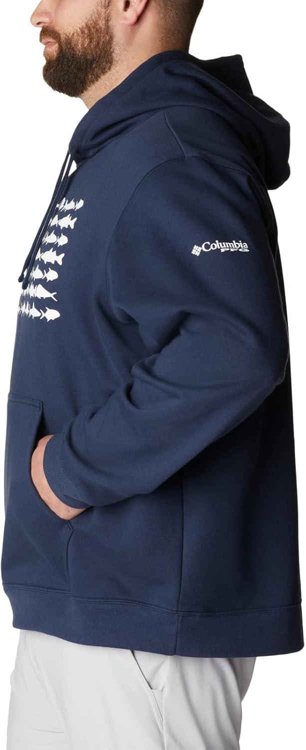 imageColumbia mens Pfg Fish Flag II HoodieCollegiate NavyWhite Usa