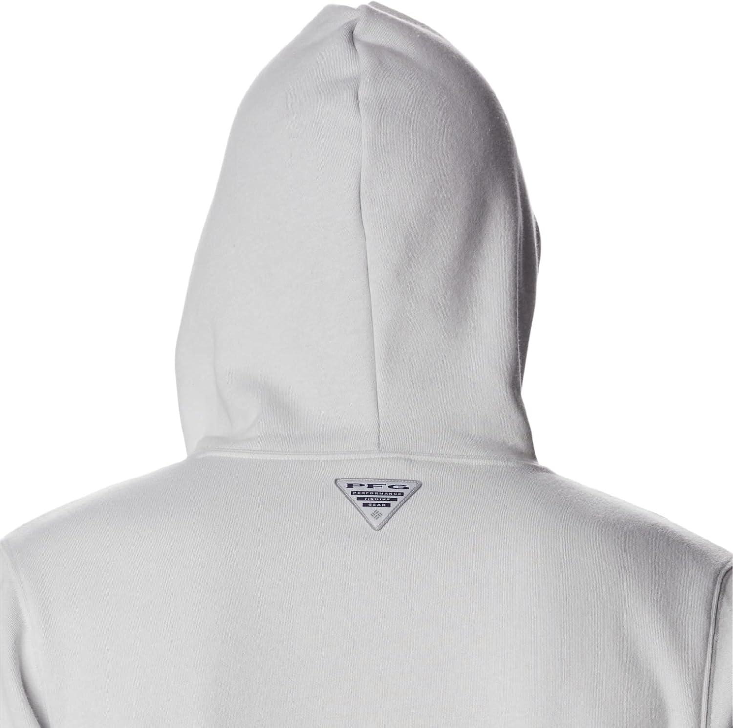 imageColumbia mens Pfg Fish Flag II HoodieCool GreyDeep Marine Inshore Fish