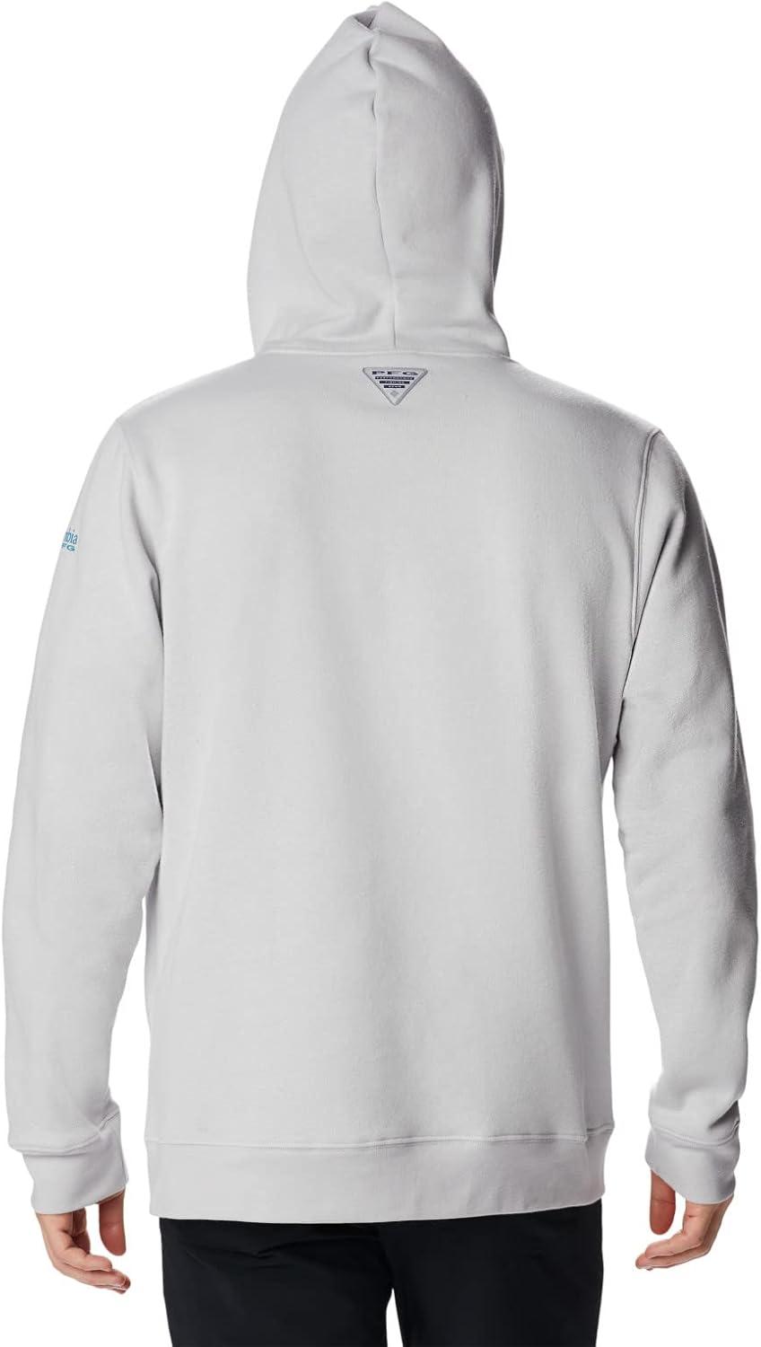 imageColumbia mens Pfg Fish Flag II HoodieCool GreyDeep Marine Inshore Fish