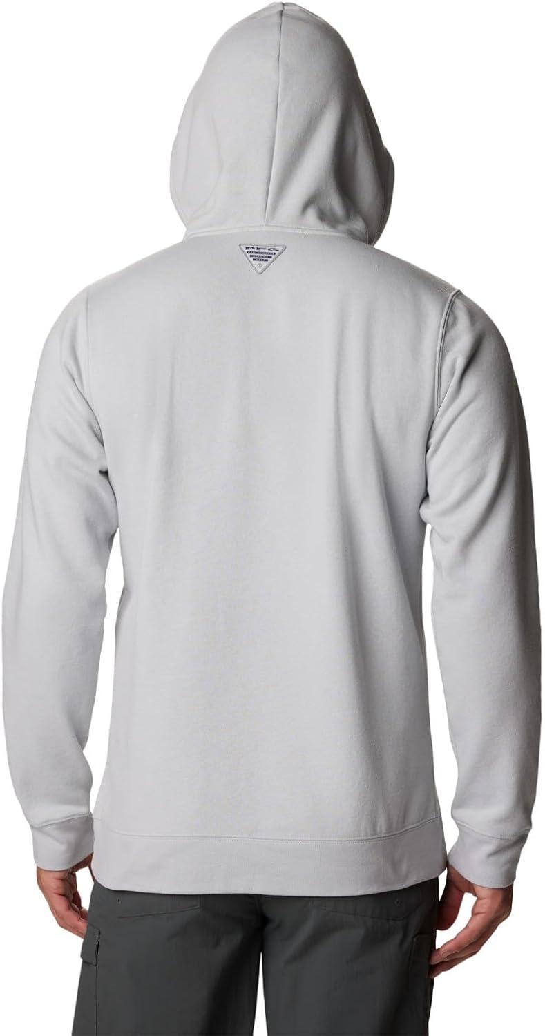 imageColumbia mens Pfg Fish Flag II HoodieCool GreySalmon Offshore Fish