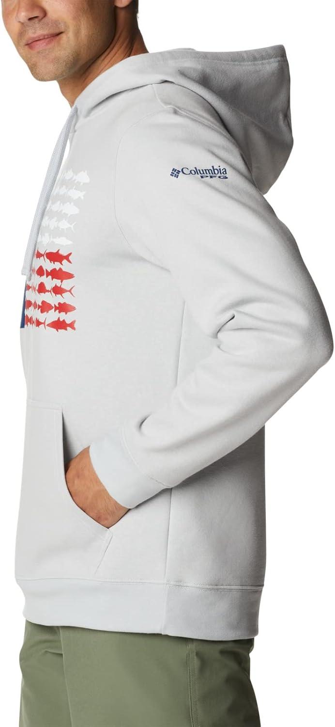 imageColumbia mens Pfg Fish Flag II HoodieCool GreyTexas