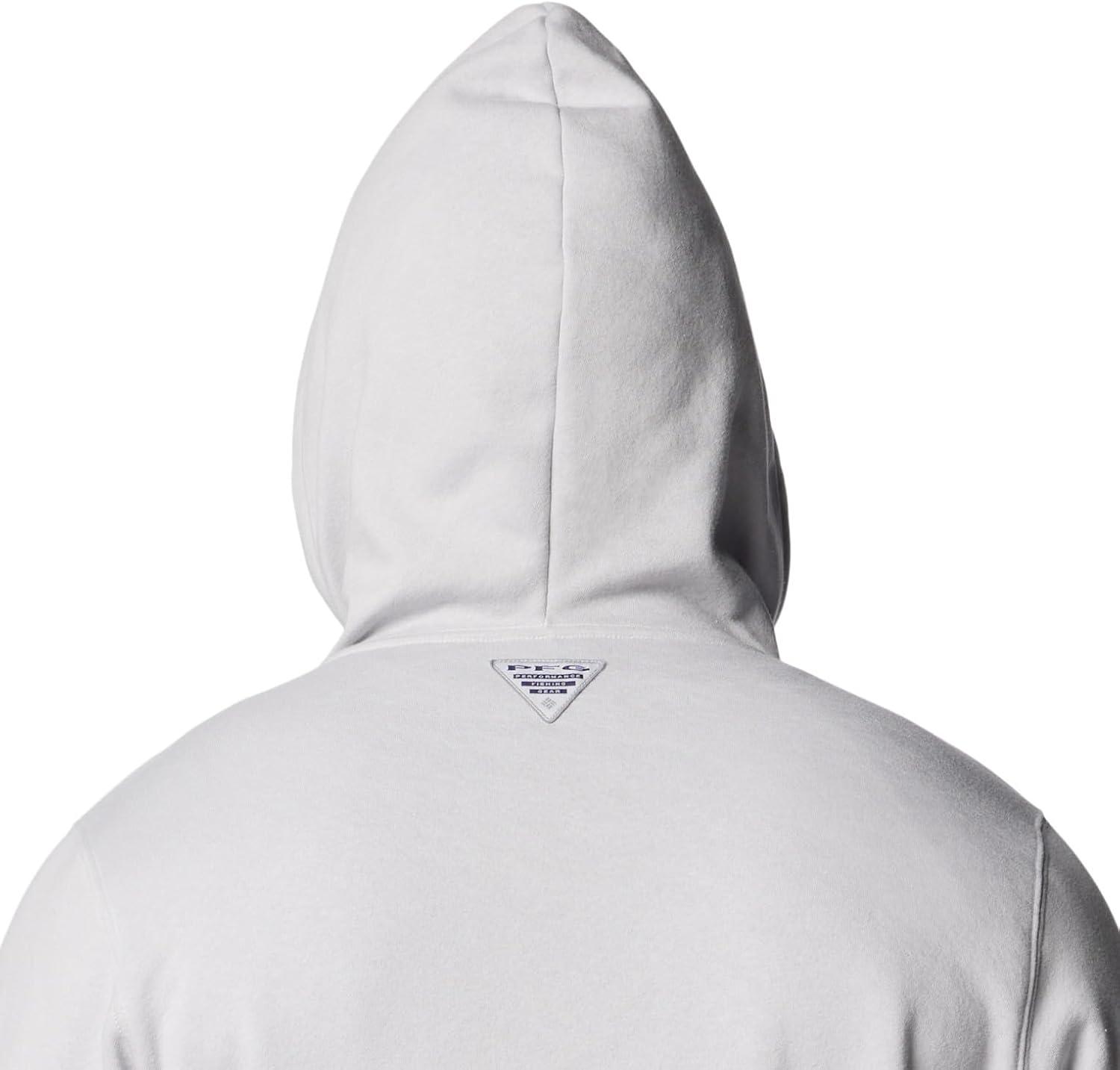 imageColumbia mens Pfg Fish Flag II HoodieCool GreyVivid Blue Usa