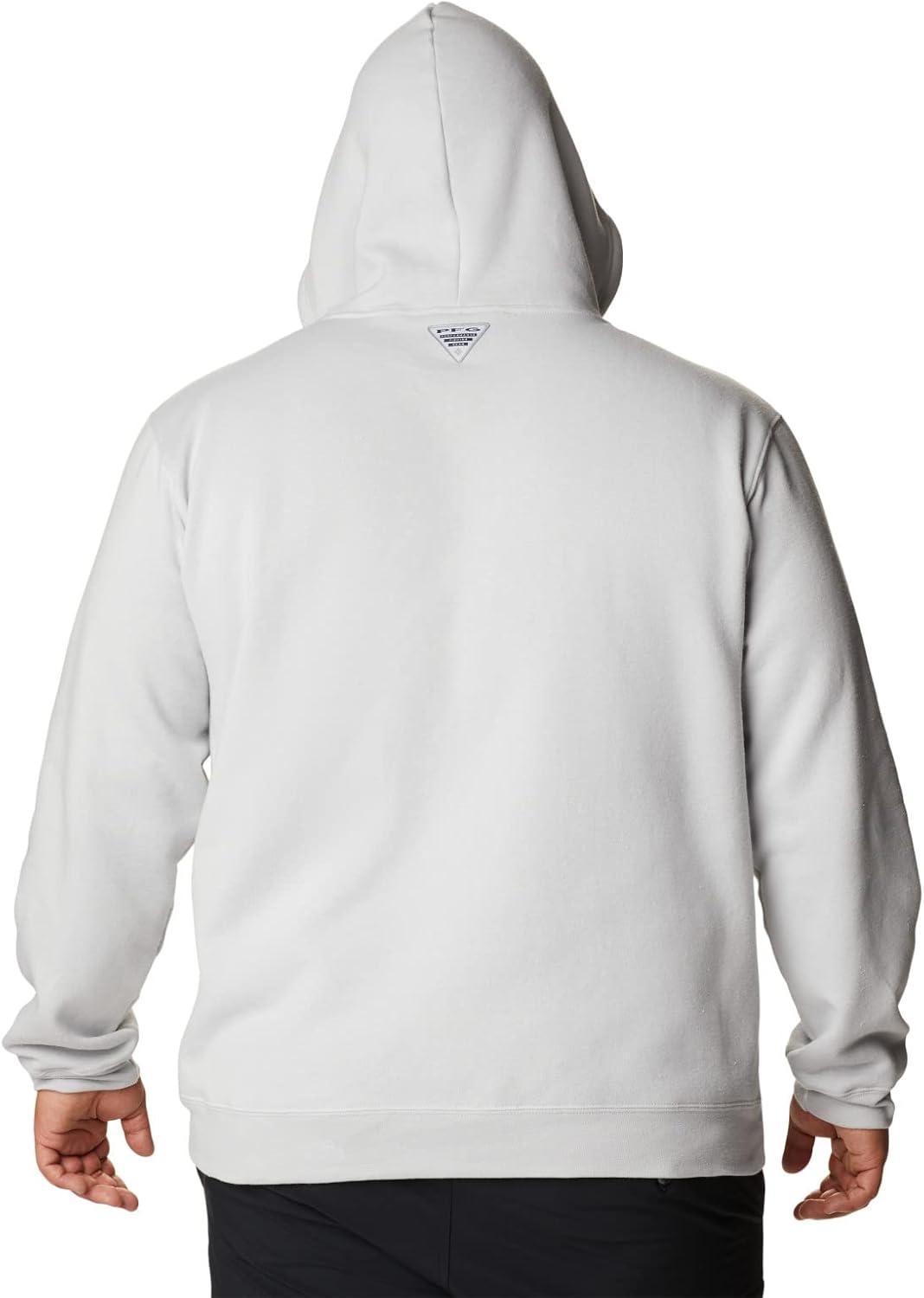 imageColumbia mens Pfg Fish Flag II HoodieCool GreyWhite Usa